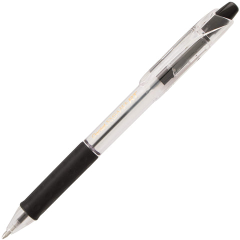 Pentel RSVP RT Retractable Ballpoint Pen, (1.0mm) Medium Line, Black Ink, Pack of 2 (BK93BP2A)