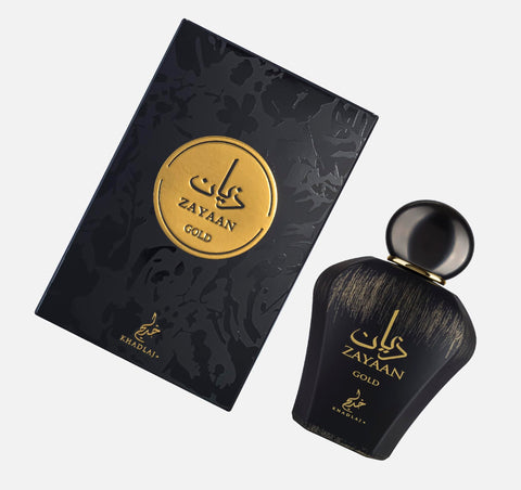 Khadlaj Zayaan Gold – Spicy, Fruity, Aromatic, Amber – Eau de Parfum Spray Long-Lasting Fragrance for Men, 3.4 Ounce / 100ml