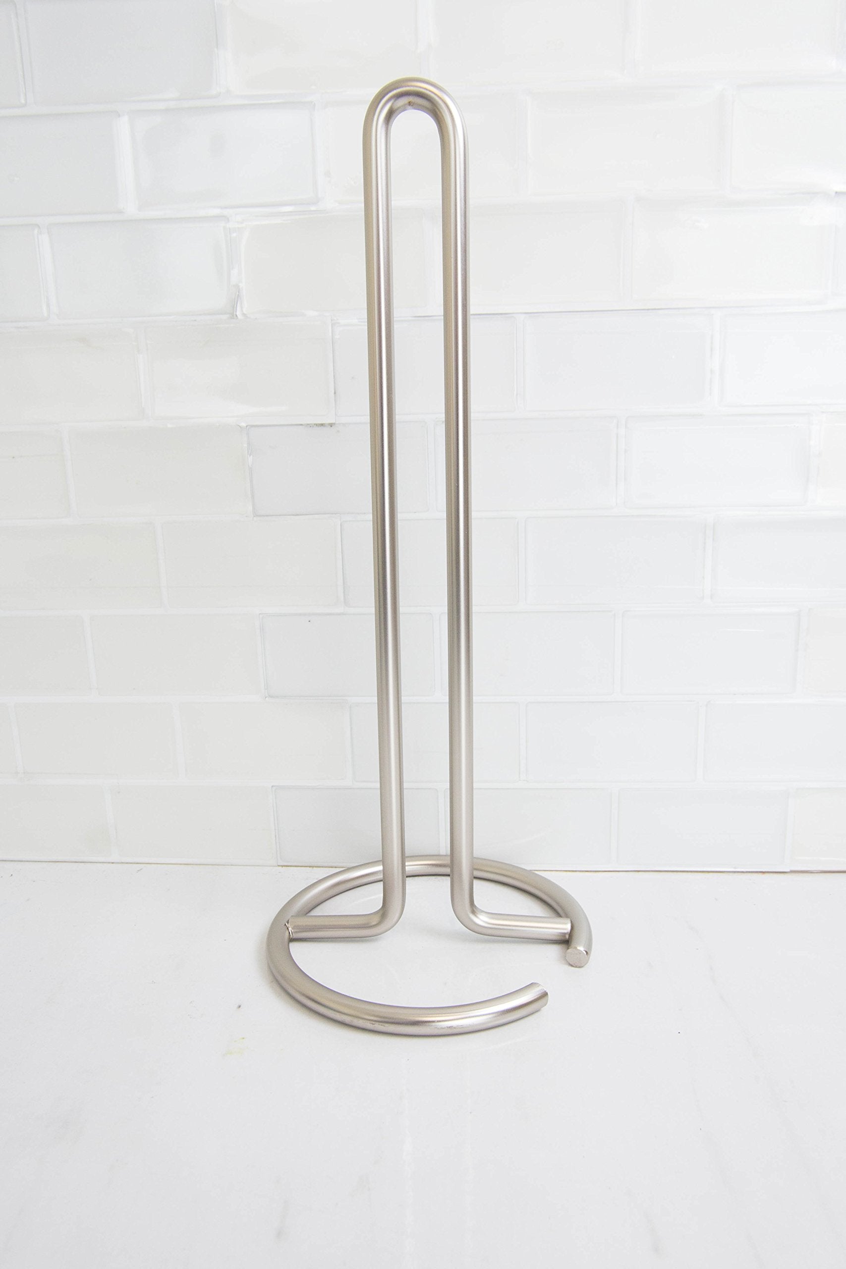 Home Basics Simplicity Collection Paper Towel Holder, Satin Nickel