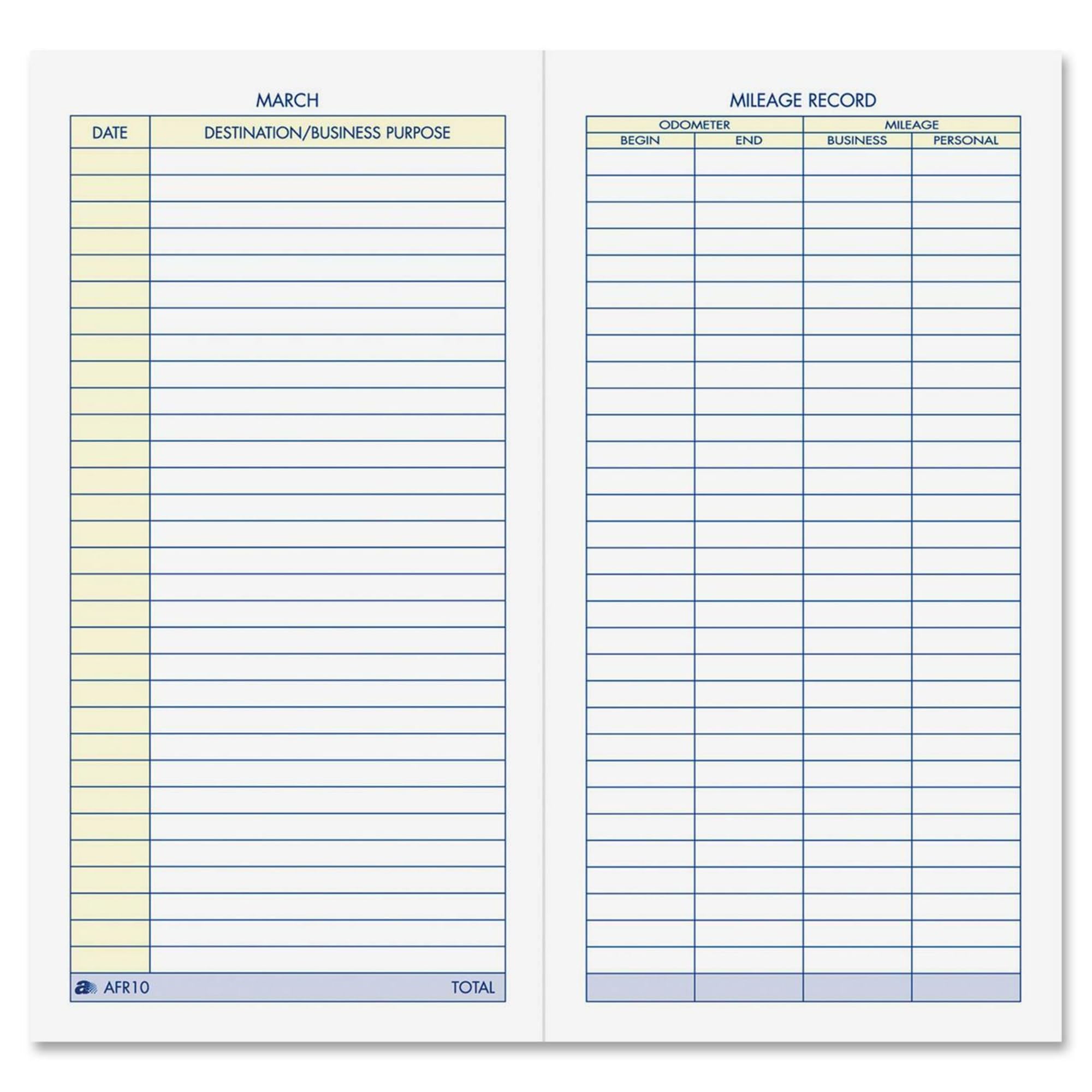 Adams® Vehicle Mileage Book, 3 1/4" x 6 1/4"