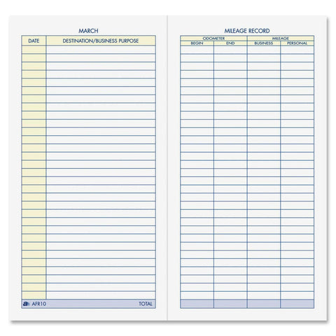 Adams® Vehicle Mileage Book, 3 1/4" x 6 1/4"