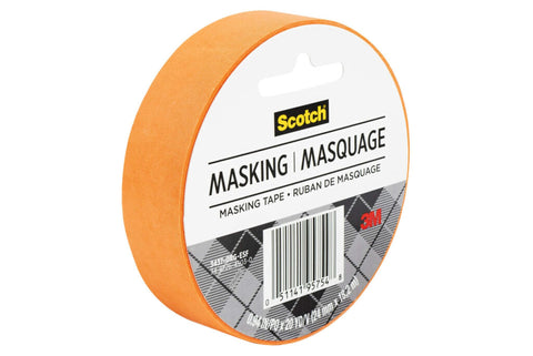 Scotch Expressions Masking Tape, .94 in x 20 yd, 6 Rolls/Pack, Tangerine (3437-ORG-ESF)