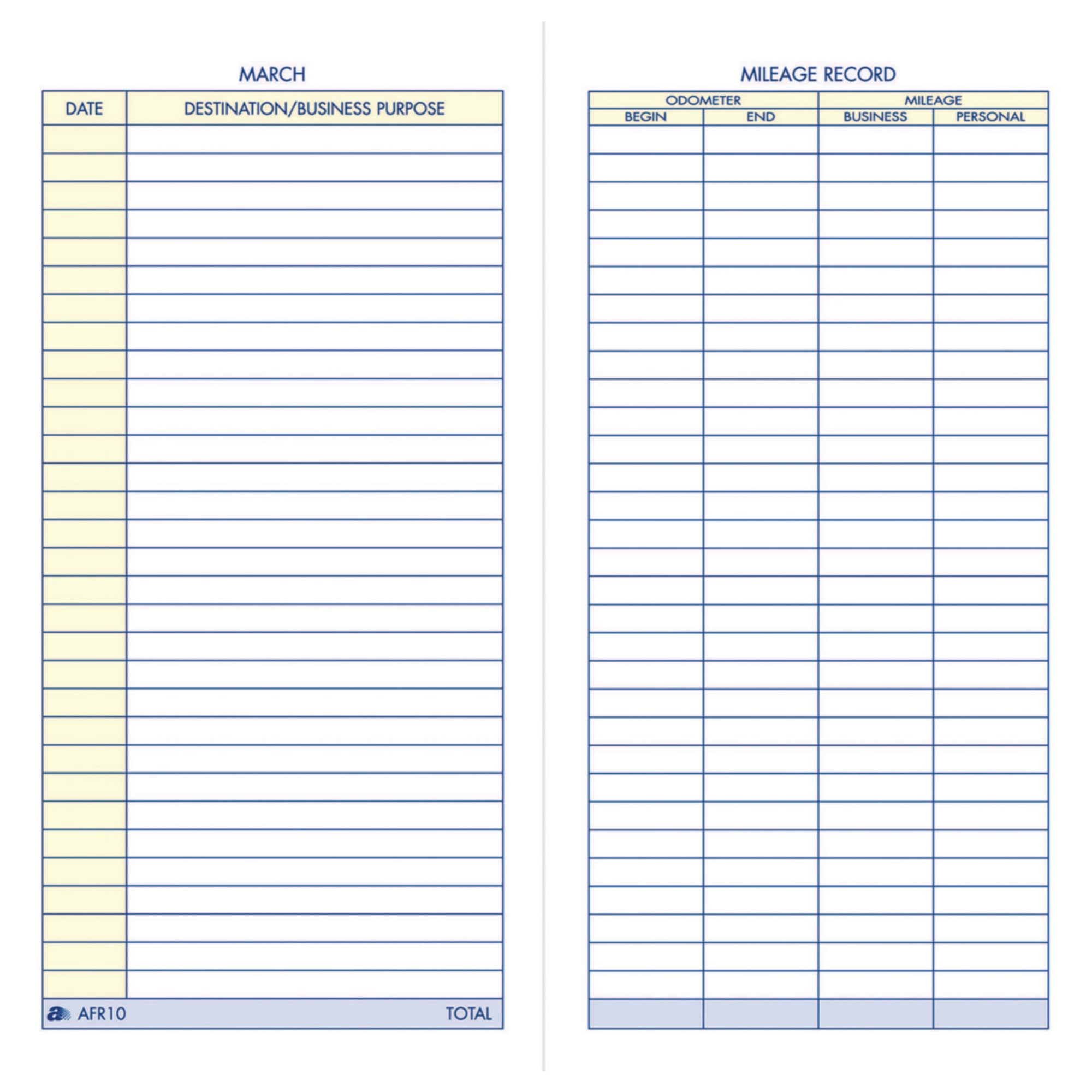 Adams® Vehicle Mileage Book, 3 1/4" x 6 1/4"
