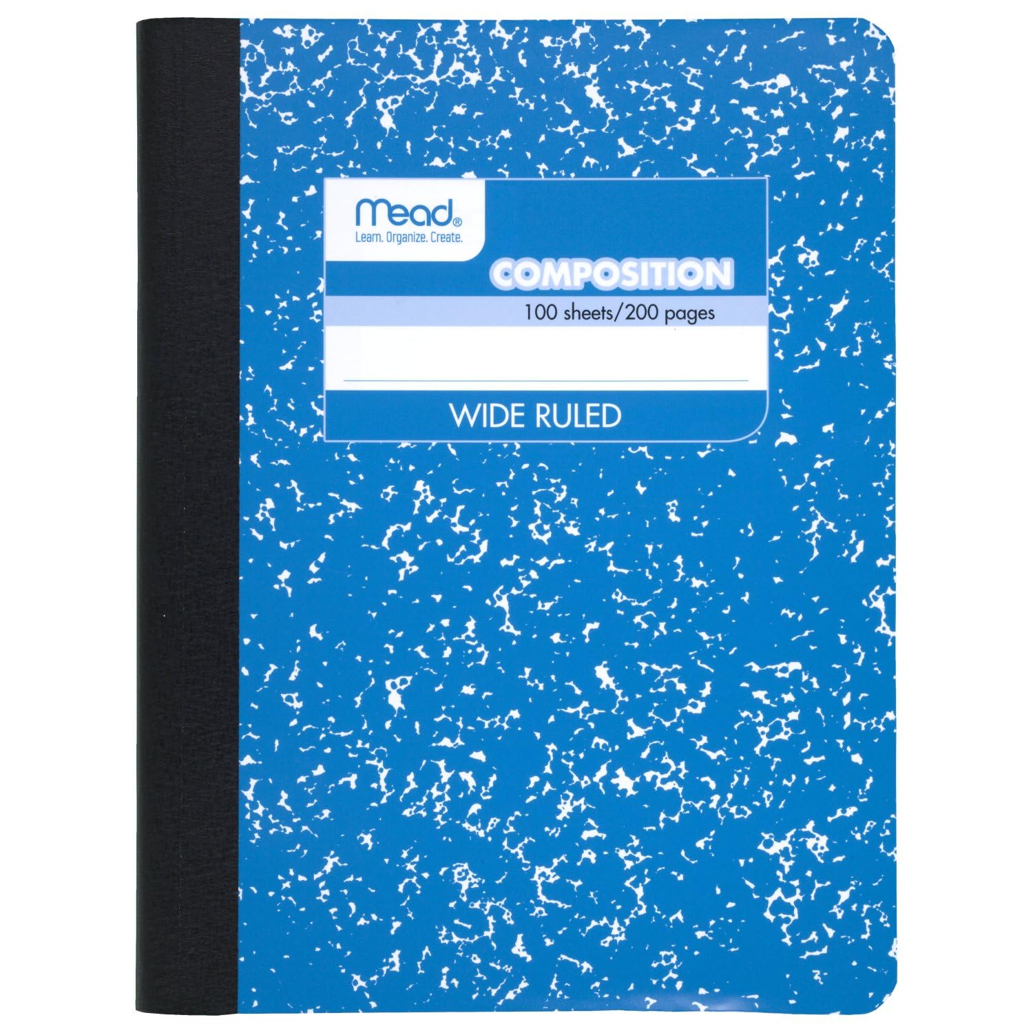 Mead Composition Notebook, Comp Book, Wide Ruled Paper, 100 Sheets, 9-3/4" x 7-1/2", Fashion, Square Deal, Assorted Colors, Color Selected May Vary, 1 Count (09918)