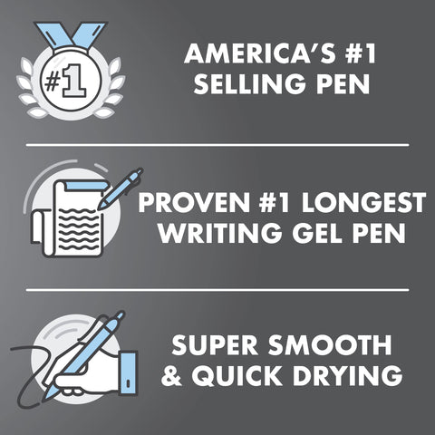 Pilot G2 Premium Gel Pens, Black Pens, Bold Point 1 mm, 2 Black