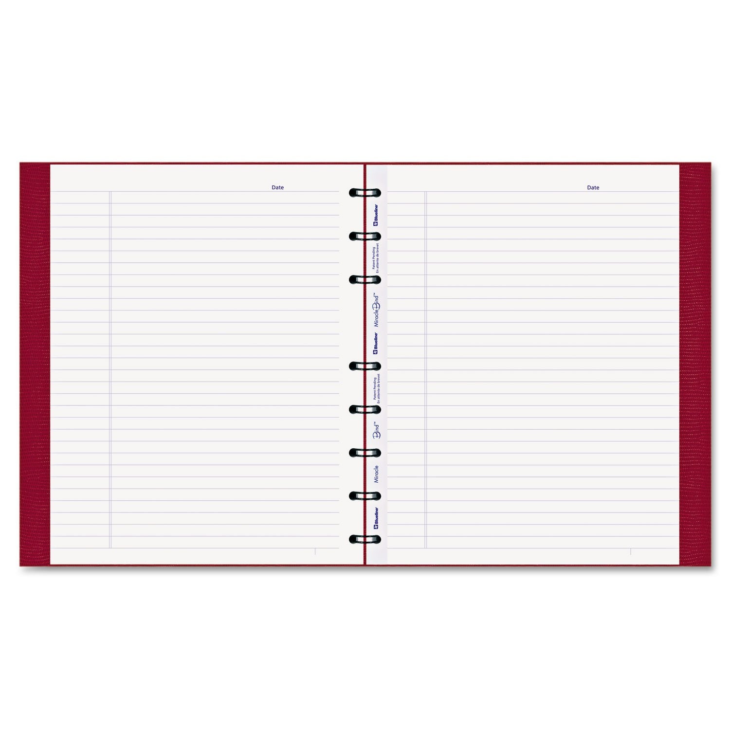 Blueline MiracleBind Notebook, Red, Lizard-Like, Hard Cover, 9.25" x 7.25", 150 Pages (AF9150.83)