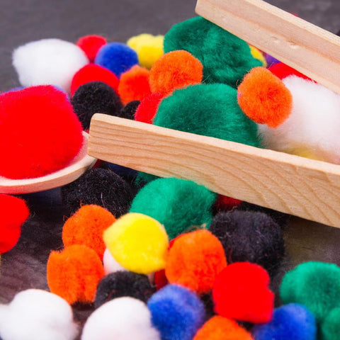 Essentials By Leisure Arts Pom Poms, Red -2", 8 Pieces Per Pack
