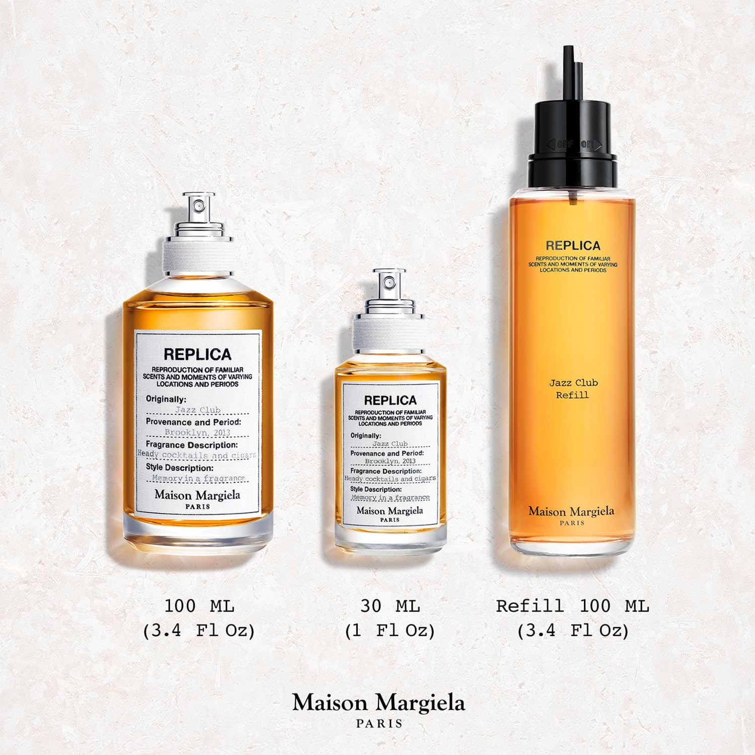 Maison Margiela - Replica - Jazz Club Eau de Toilette - Warm & Spicy Scent - With Vanilla, Rum Accord, & Tobacco - 1.0 Fl Oz