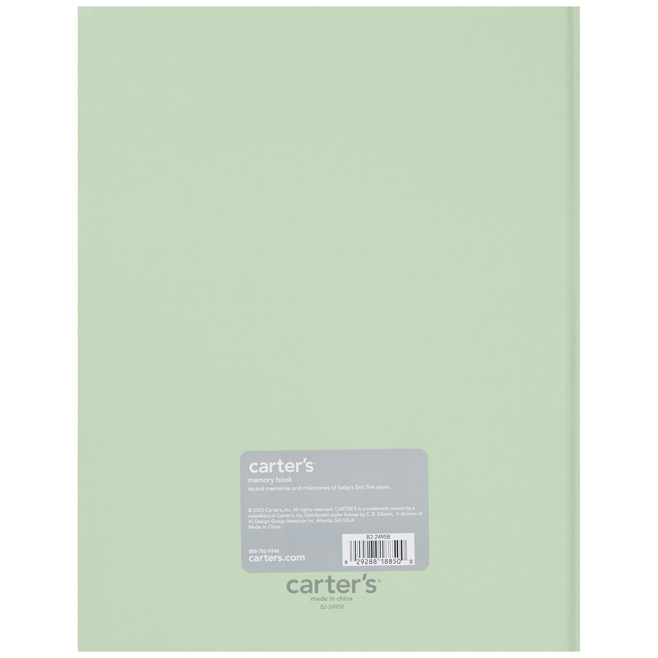 Carter's B2-24958 Homegrown Gender Neutral Baby Journal Memory Book, 48 Unique Pages, 8.7" x 11.2", Multicolor