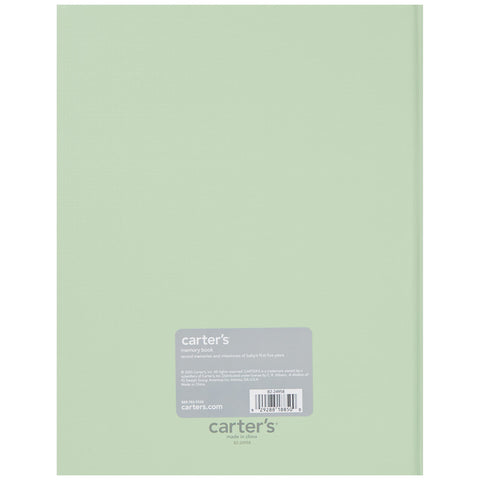 Carter's B2-24958 Homegrown Gender Neutral Baby Journal Memory Book, 48 Unique Pages, 8.7" x 11.2", Multicolor