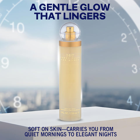 Perry Ellis 360° Body Spray for Women - Fruity, Floral Body Mist, Perfumes for Women, EDT, Long Lasting Fragrance, Eau De Parfum with Fresh Scent - 8 fl oz