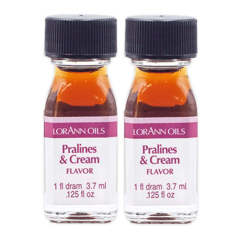LorAnn Oils Super Strength Flavoring - Used For Candy Making, Flavoring, Baking, Hard Candy, & Flavor Oils - Bold, Natural Flavors 4X Stronger Than Extracts - Pralines & Cream, 0.125 fl oz