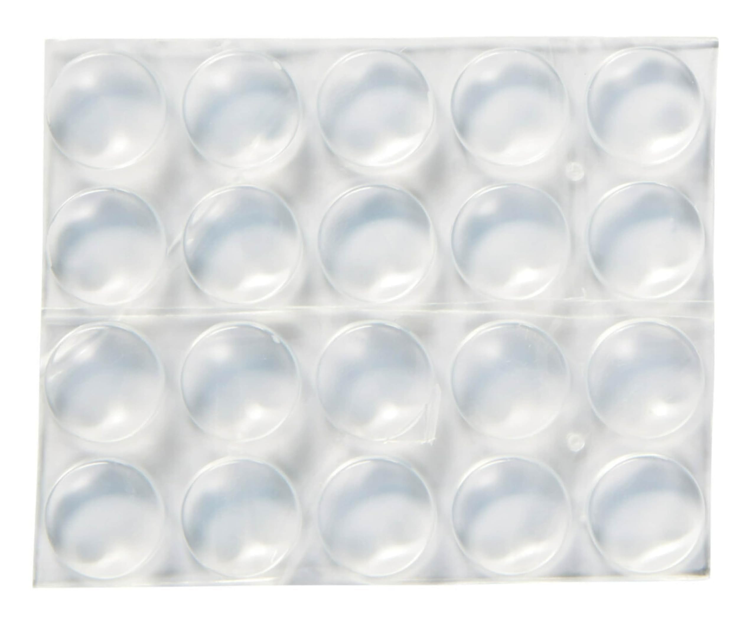 Scotch Clear Adhesive Bumper Pads 20 PCS, Self-Stick Rubber Pads 1/2" Round, Cabinet Door Rubber Bumpers, Designed to Protect Cabinets and Drawers, Sound Dampening, Transparent (SP950-NA)