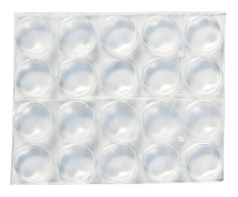 Scotch Clear Adhesive Bumper Pads 20 PCS, Self-Stick Rubber Pads 1/2" Round, Cabinet Door Rubber Bumpers, Designed to Protect Cabinets and Drawers, Sound Dampening, Transparent (SP950-NA)