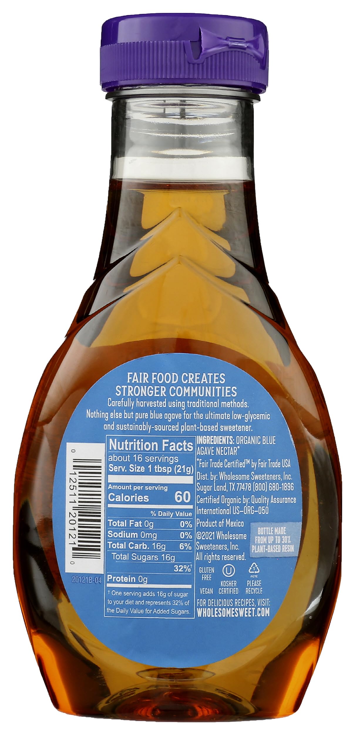 Wholesome FT Organic Blue Agave 11.75oz, 1-Pack