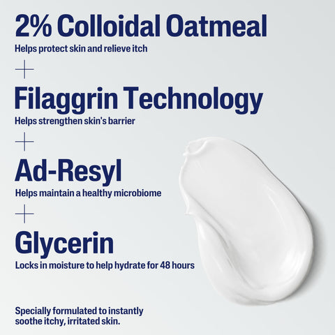 CETAPHIL ECZEMA RESTORADERM FLARE-UP RELIEF CREAM, For Eczema Prone Skin, 8 oz, Barrier Repair, 48 Hour Hydration, 2% Skin Protectant Colloidal Oatmeal, Steroid Free