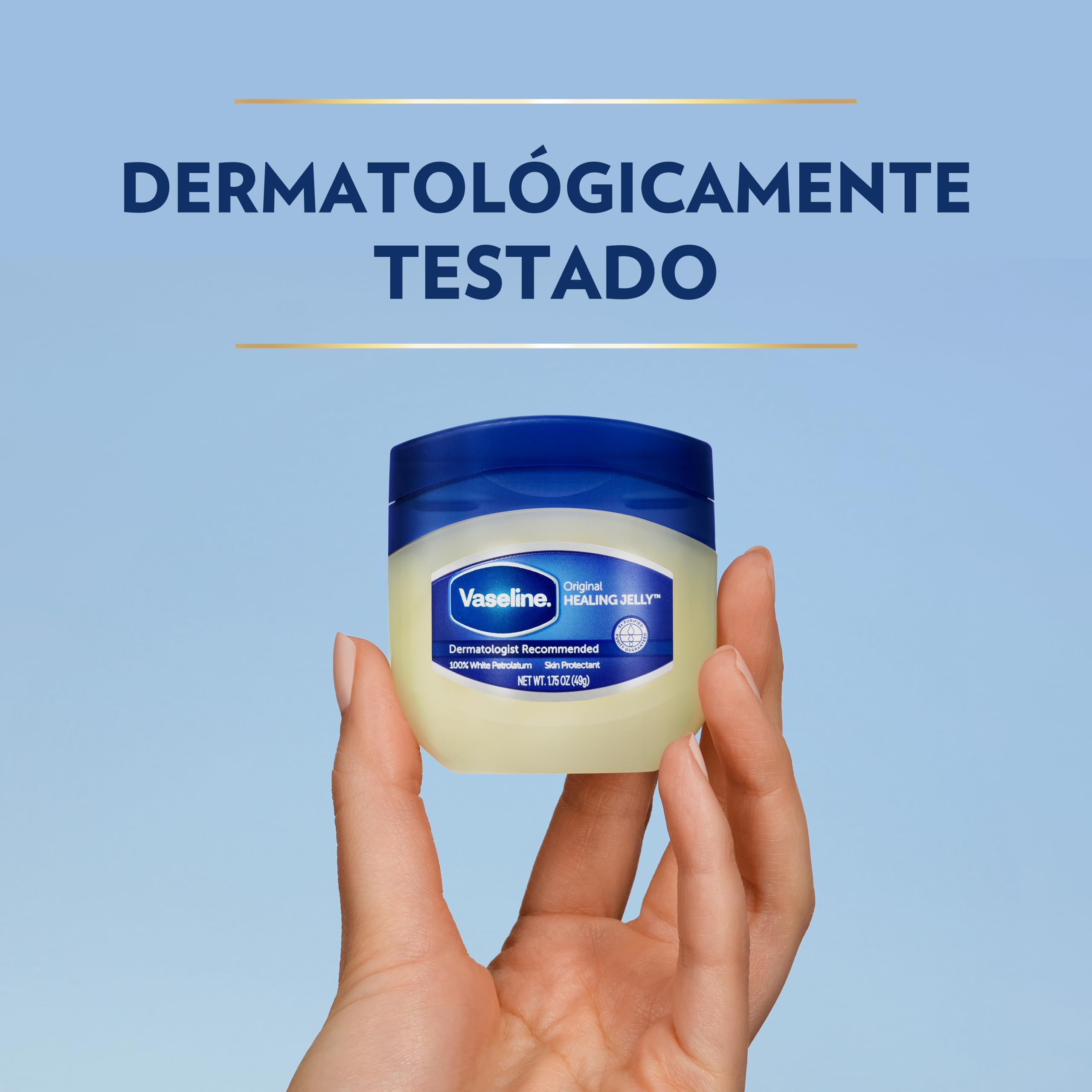 Vaseline Unscented Petroleum Jelly 50ml - Whole Body Moisturizer for Dry Skin, 1.69oz
