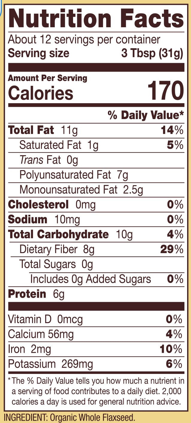Bob's Red Mill Organic Whole Flaxseeds - 13 oz (Pack of 1), Gluten Free, Raw, Non GMO, Sproutable, Keto Friendly, Paleo