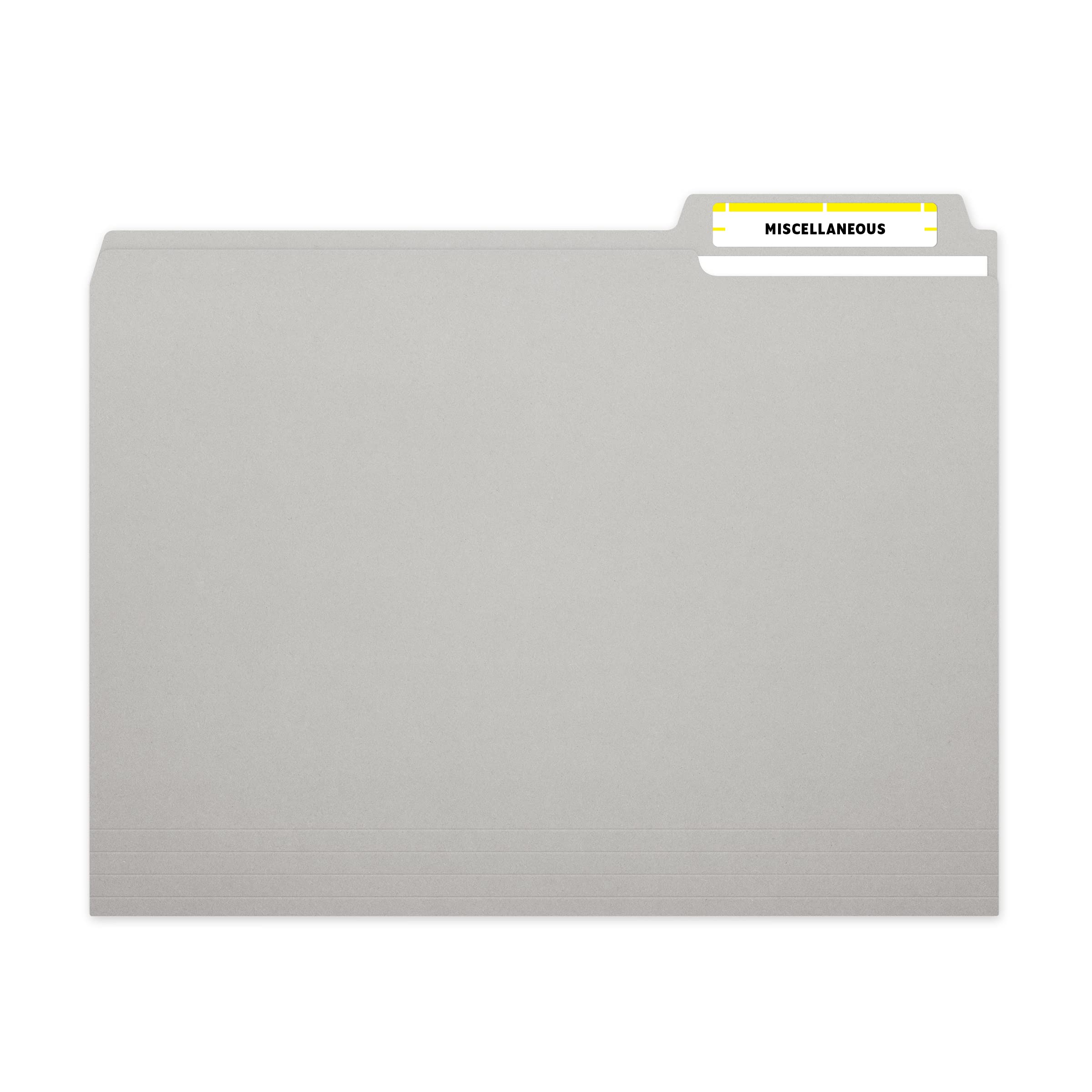 Maco Yellow File Folder Labels, 9/16 x 3-7/16 Inches, 248 Per Box (FF-L3)