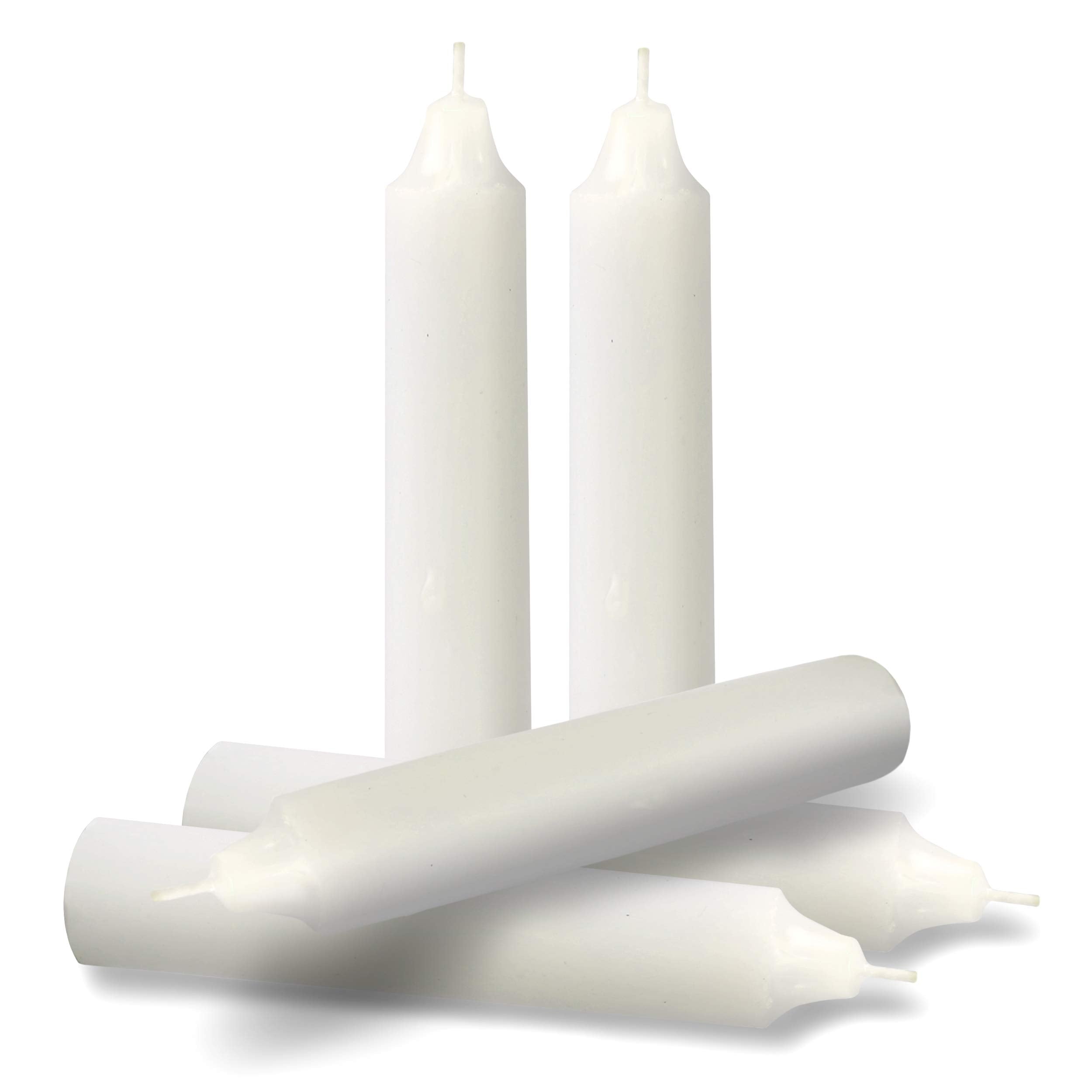 Hyoola Emergency Candles, White Short Tapers, Unscented Emergency Candle for Home and Emergencies Kit (Pack of 24)