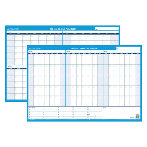 AT-A-GLANCE Undated Erasable Wall Calendar, 36" x 24", XLarge, 90-Day and 120-Day, Reversible, Horizontal (PM239B28)