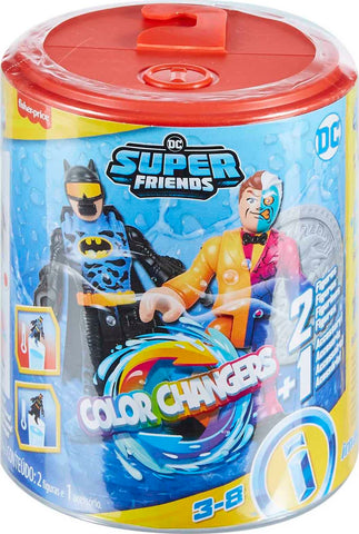 Fisher-Price Imaginext DC Super Friends Batman Toys, Color Changers Figure Set, Batman & Two-Face for Preschool Kids Ages 3+ Years