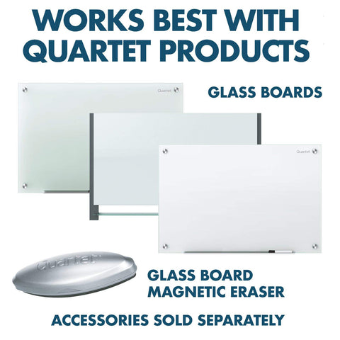 Quartet Glass Board Dry Erase Markers, Premium, Bullet Tip, Assorted Colors, 4 Pack (79552)