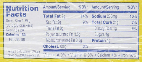 Lance Toasty Crackers Filled with Peanut Butter (2pk)