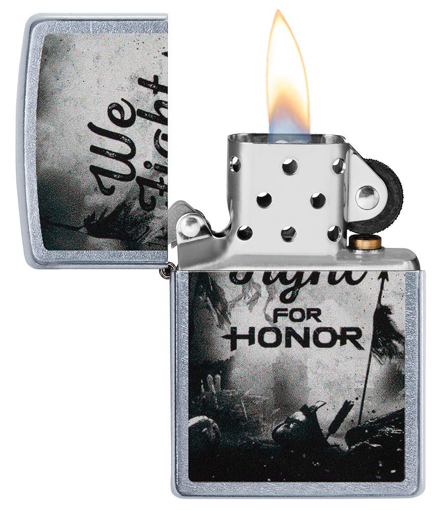 Zippo for Honor Street Chrome Pocket Lighter, One Size