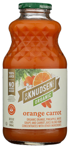 R.W. Knudsen Family Organic Orange Carrot Juice Blend, 32 Ounces (Pack of 6)