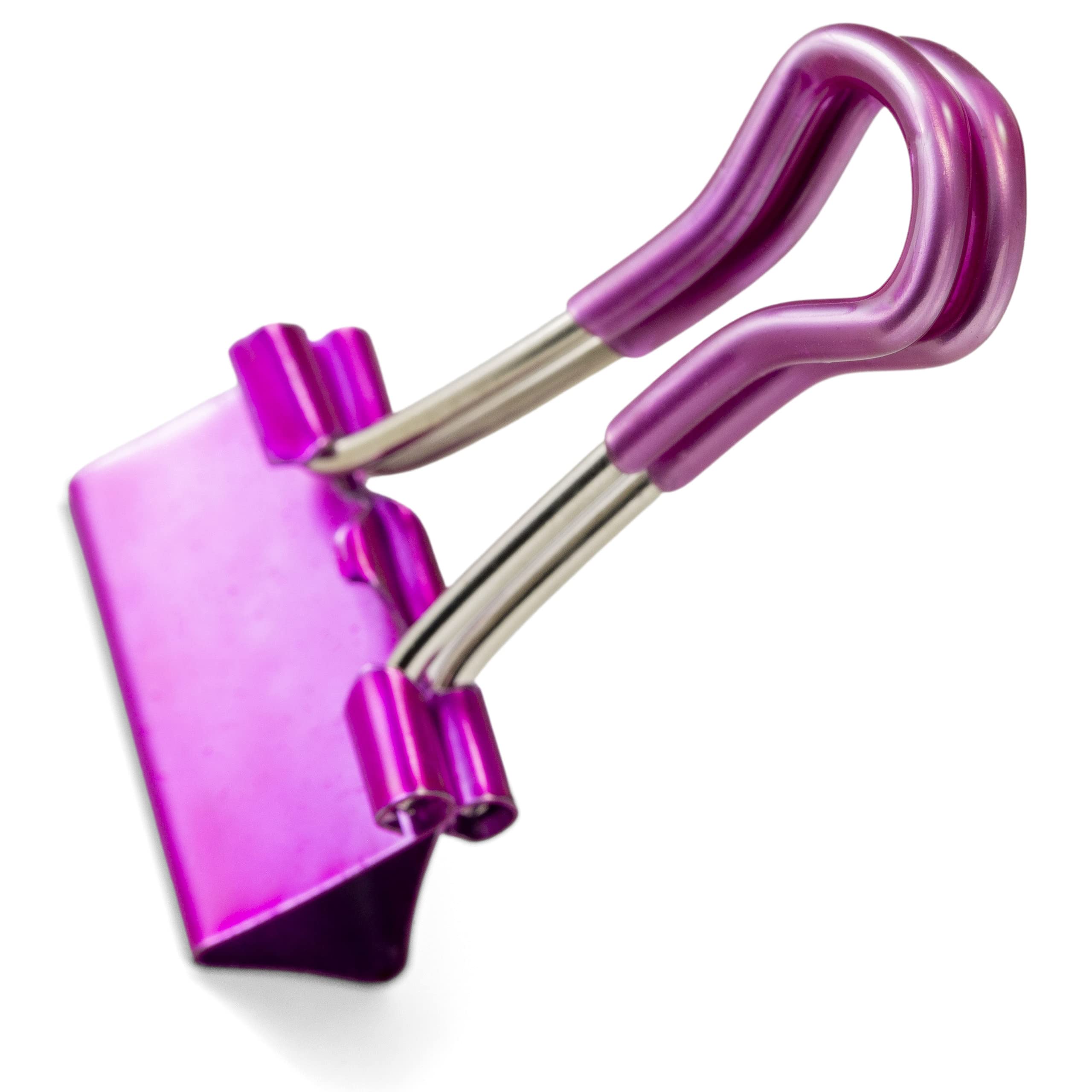 Officemate Easy Grip Binder Clips, Metallic, Small, Pack of 24