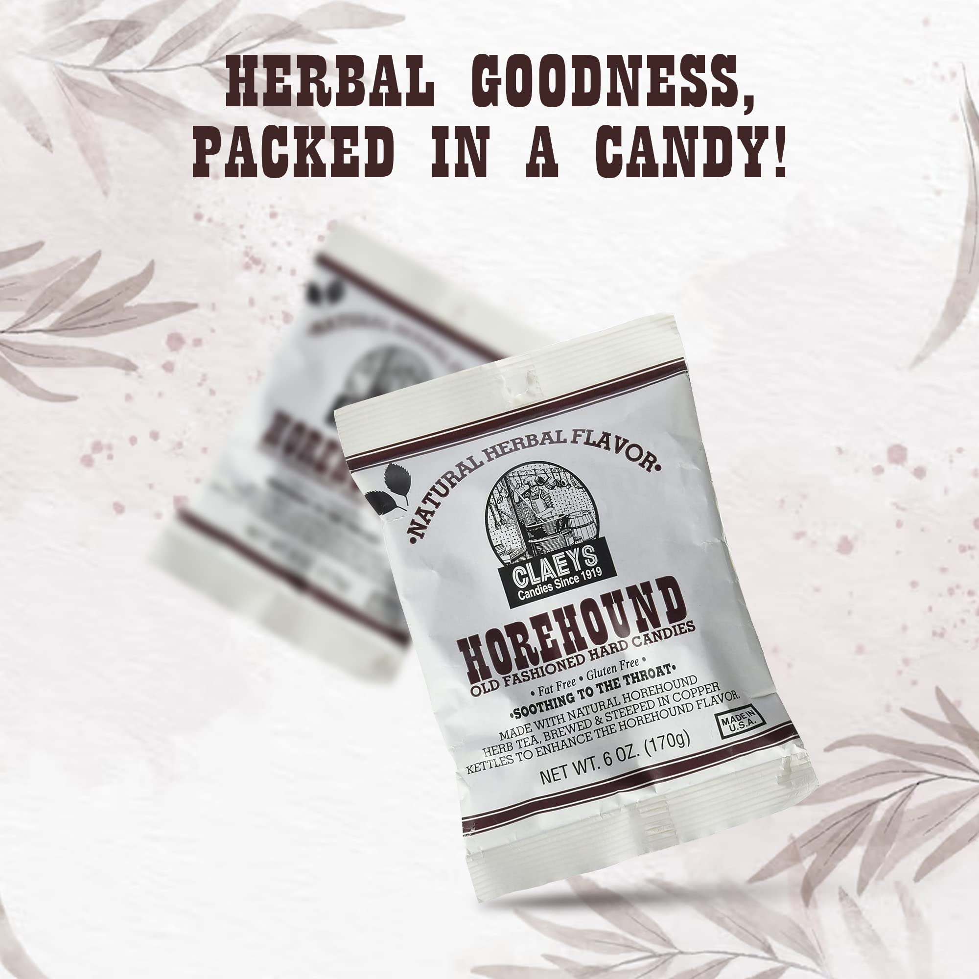 Claeys Horehound Hard Candy, 6 oz (Pack of 3)
