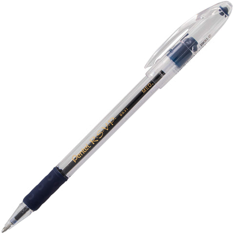 Pentel R.S.V.P. Ballpoint Pen, Medium Line, Assorted Ink (BK91BP6M) (Pack of 1, 6 Count Total)
