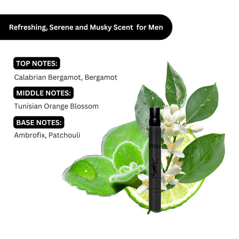 Yves Saint Laurent MYSLF Le Parfum for Men – Mini EDP Travel Spray 0.33 oz – Refillable Designer Cologne