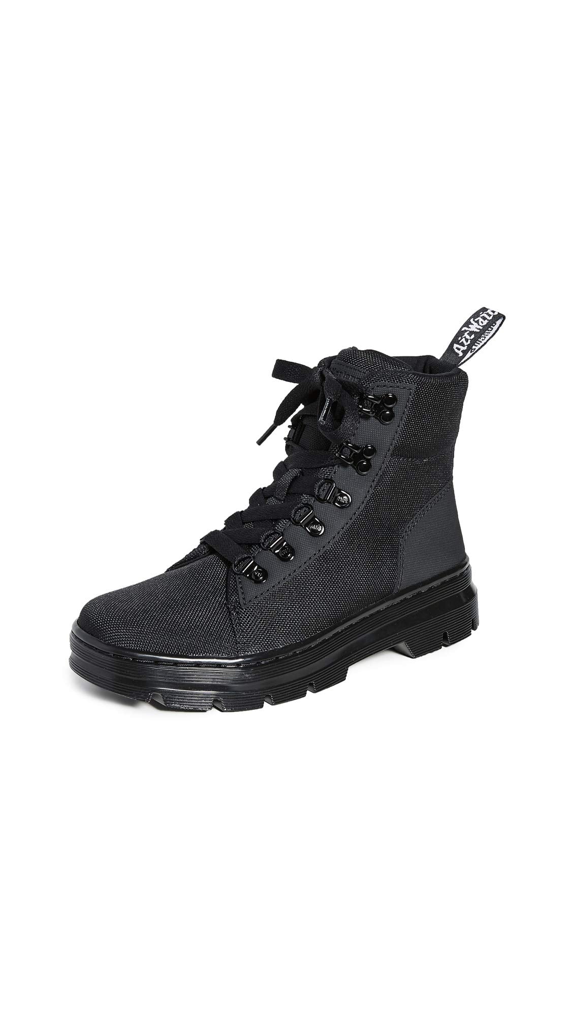 Dr. Martens Women's Combs W Combat Boot, Black/Black, 10