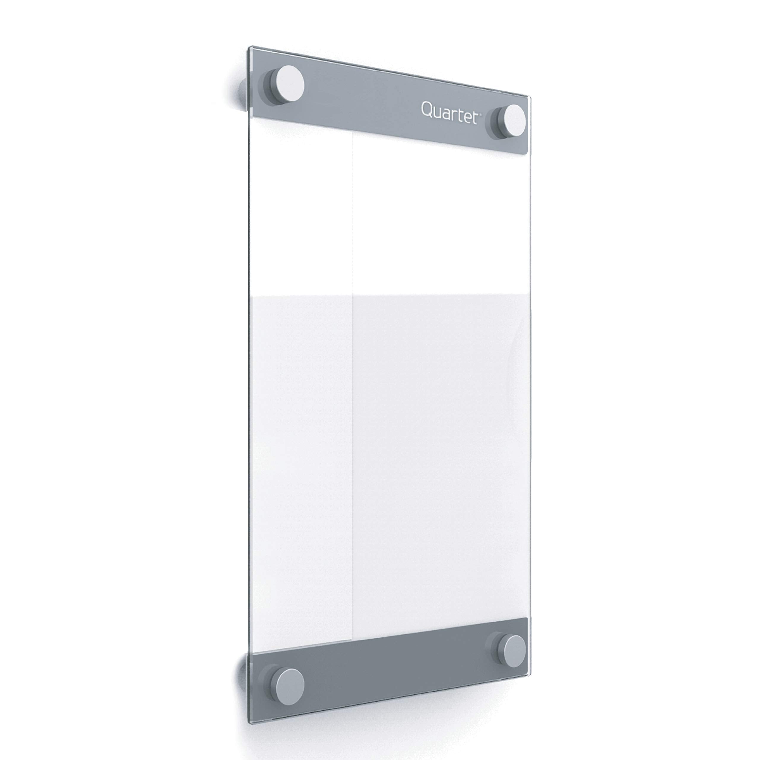 Quartet Glass Whiteboard, Magnetic Dry Erase Board, 8-1/2" x 11", with Customizable Templates, White Dry Erase Surface, Infinity (GI8511)