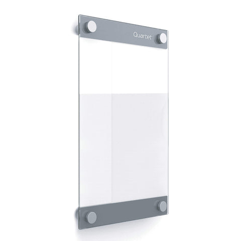 Quartet Glass Whiteboard, Magnetic Dry Erase Board, 8-1/2" x 11", with Customizable Templates, White Dry Erase Surface, Infinity (GI8511)