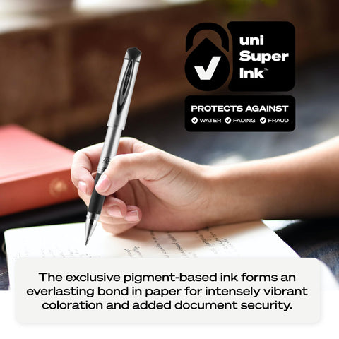 uni-ball Signo 207 Impact Stick Gel Pen, 4 Black Pens, 1.0mm Bold Point Gel Pens, Smooth Writing, Archival-Quality Ink, Acid-Free, Superior Comfort