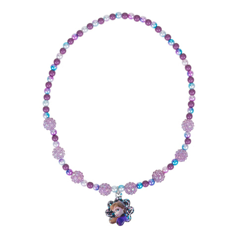 LUV HER Disney Frozen Girls Jewelry Set - Dress Up 3 Piece Toy Jewelry Box Set with Bead Necklace, Bracelet, and Ring - Frozen Play Accessories - Ages 3+