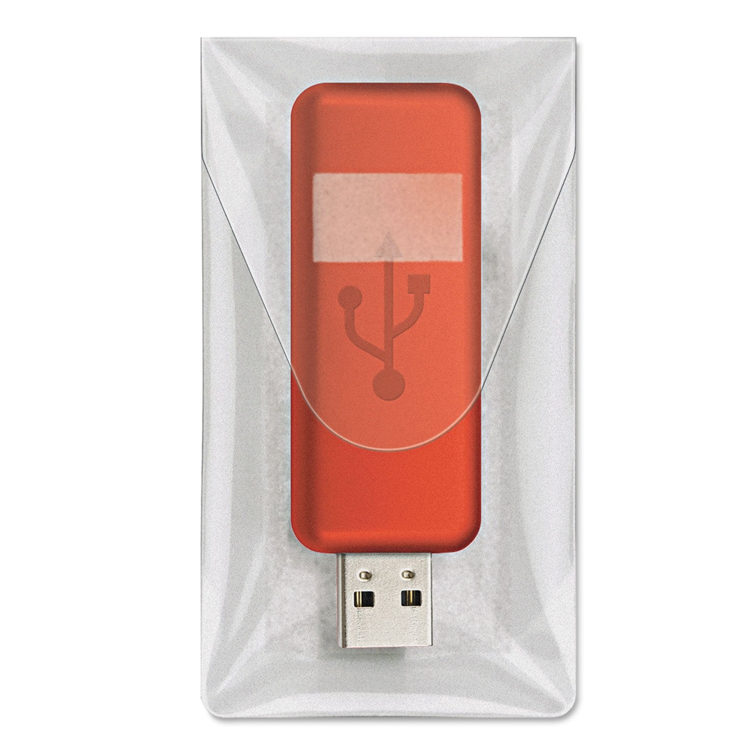 Cardinal HOLDit! USB Drive Pockets, 3-1/2" x 2", Clear, 6/Bag (21140)