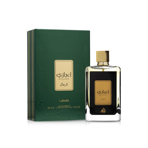 Lattafa Ejaazi for Men Eau de Parfum Spray, 3.4 Ounce