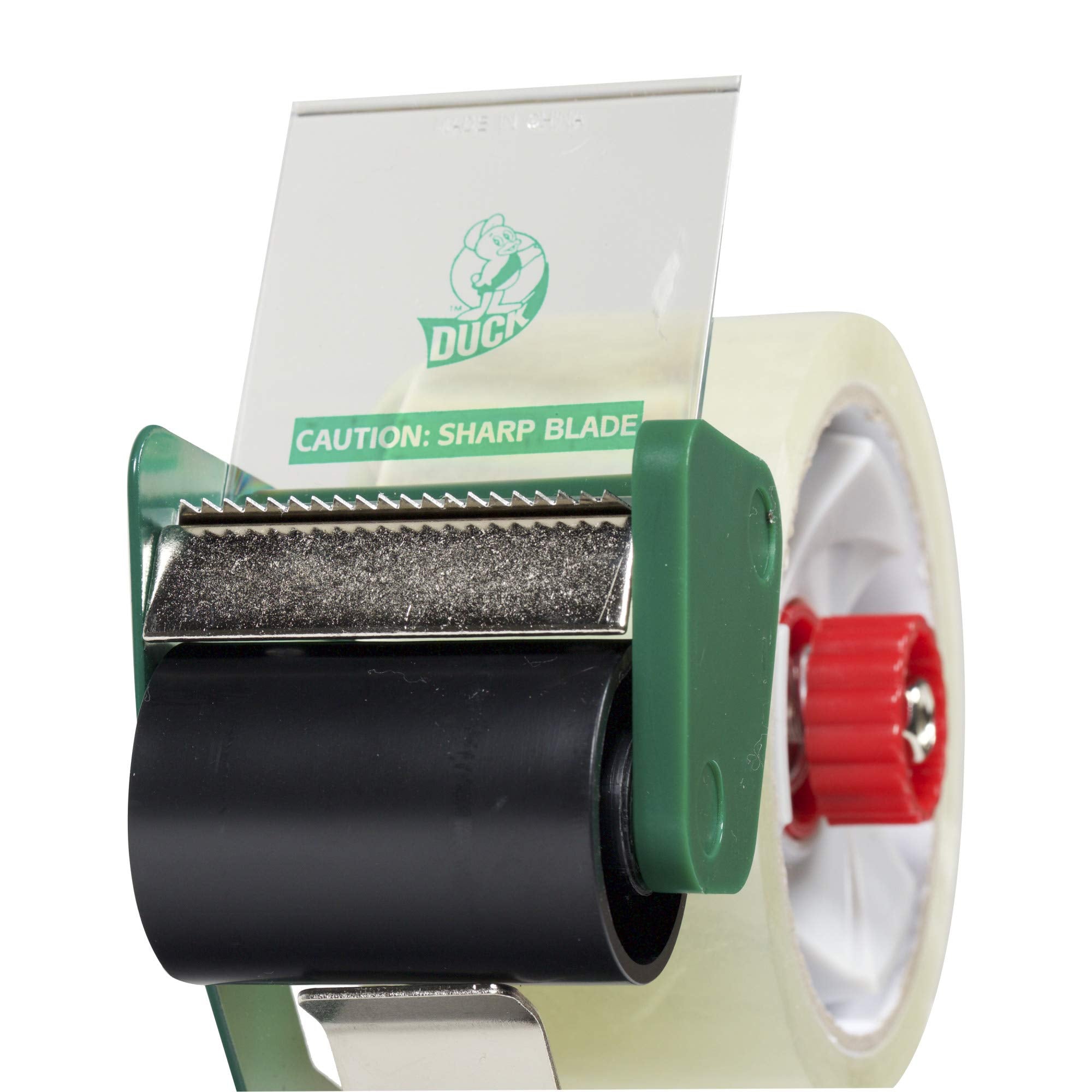 Duck Brand Tape Gun with Pistol Grip Handle - Compatible with 3" Core Packing Tape Refill Rolls up to 2 Inches Wide - 1.88 Inch x 54.6 Yards - Clear (669332)