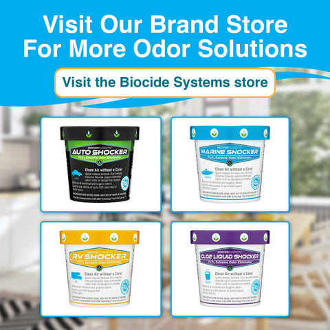 Biocide Systems Auto Shocker Strong Car Odor Eliminator, Eco-Friendly Chlorine Dioxide Odor Bomb for Vehicle Interior Up to 250 Cubic Feet