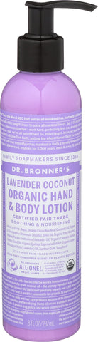 Dr Bronner's, Lotion Body Lavendar Coconut Organic, 8 Fl Oz