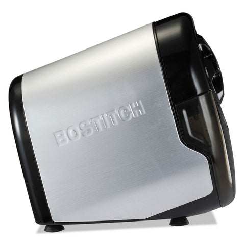 Bostitch Office QuietSharp Electric Pencil Sharpener, Heavy Duty Classroom or Office Use, Size Selector with 6 Different Sizes, Silver/Black