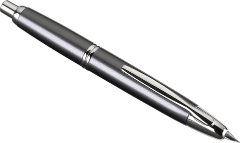 PILOT Vanishing Point Collection Refillable & Retractable Fountain Pen, Gun Metal Gray Barrel with Rhodium Accents, Blue Ink, Medium Nib (60533)