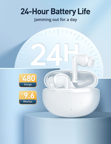 Gsoemon Active Noise Cancelling Wireless Earbuds, Bluetooth 5.3 Headphones, Enhanced Bass, 35dB Noise Cancelling Earphones, Waterproof, Pass-Through Mode, 4 Mic ENC, 3 EQ Quick Charging