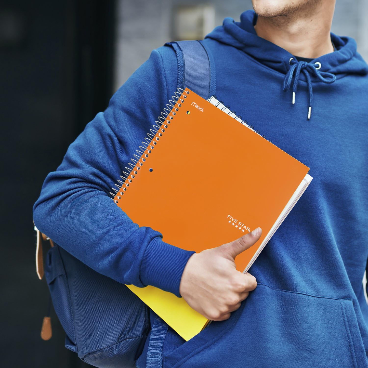 Five Star Spiral Notebook + Study App, 2 Subject, College Ruled, 8-1/2" x 11", 120 Sheets, Fights Ink Bleed, Purple, Orange, Green, Blue, Gray, Black, Color Will Vary, 1 Count (824230)