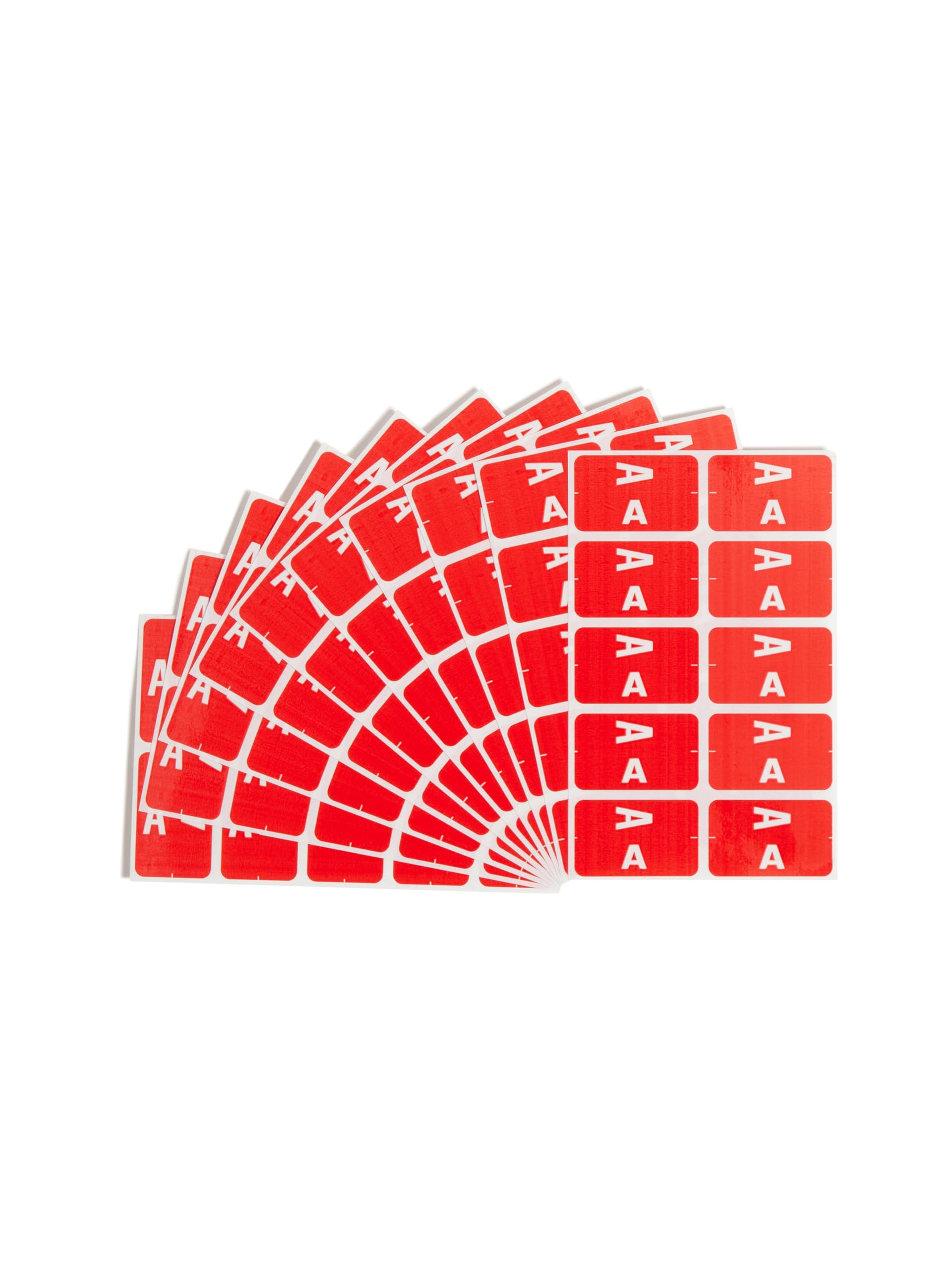Smead AlphaZ ACCS Color-Coded Alphabetic Label, A, Label Sheet, Red, 100 per Pack (67171)