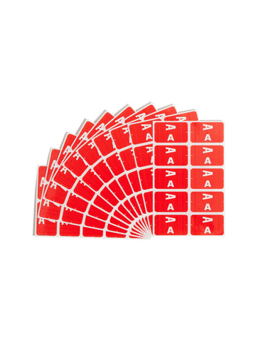 Smead AlphaZ ACCS Color-Coded Alphabetic Label, A, Label Sheet, Red, 100 per Pack (67171)
